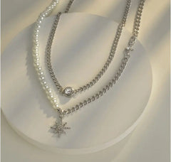 VINTAGE DOUBLE LAYER PEARL NECKLACE - Sparkles