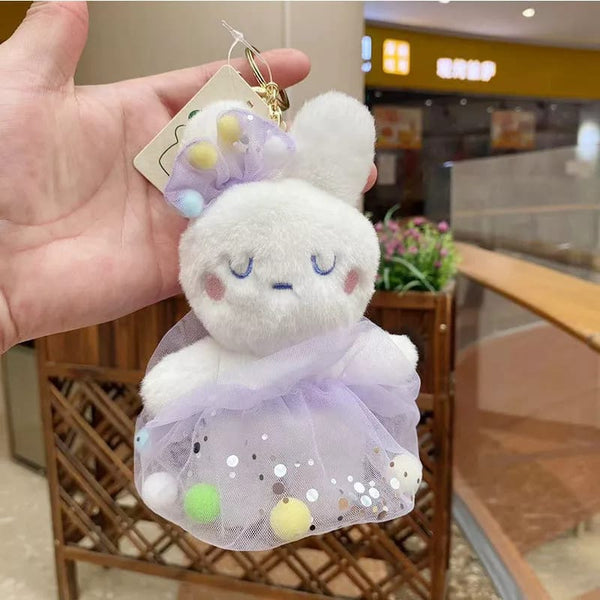 GLITTERY BUNNY KEYCHAIN SPARKLES