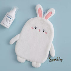 FLEECE RABBIT HAND TOWEL