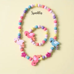 FLAMINGO BEADS SET SPARKLES