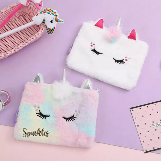 UNICORN PLUSH POUCH SPARKLES