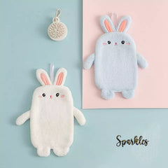 FLEECE RABBIT HAND TOWEL