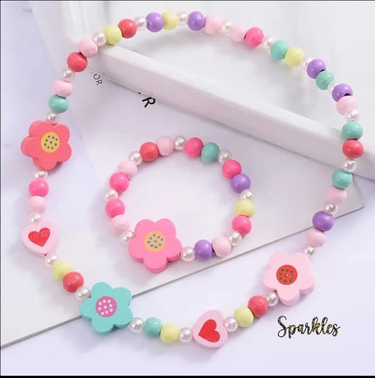 FLORAL BEADS SET SPARKLES