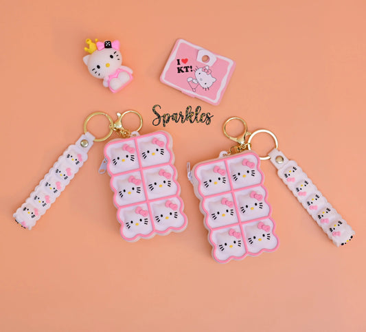 HELLO-KITTY KEY CHAIN POUCH Sparklesnow