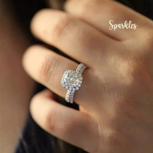 LUXURY SILVER  RING SPARKLES