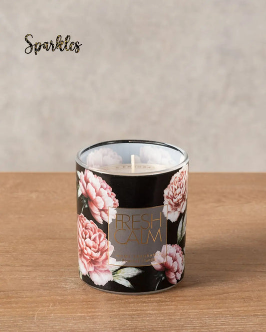 HOME FRAGRANCE PEONY SCENTED CANDLE SPARKLES