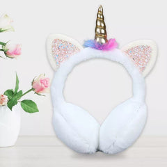 GLITTERY UNICORN EARMUFFS FOR WINTER