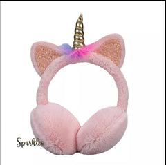 GLITTERY UNICORN EARMUFFS FOR WINTER